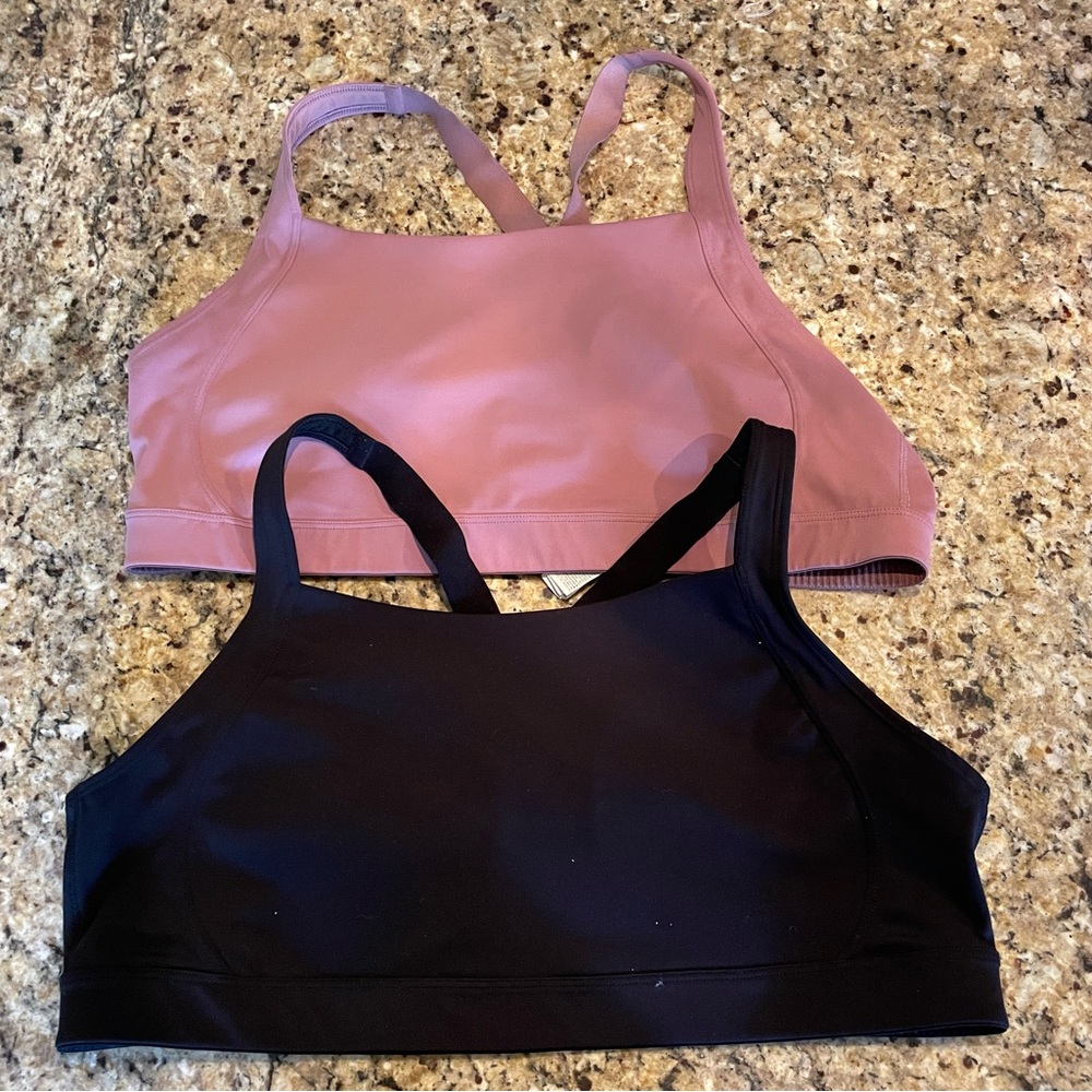 Women’s power soft sports bra in black and pink size xxl